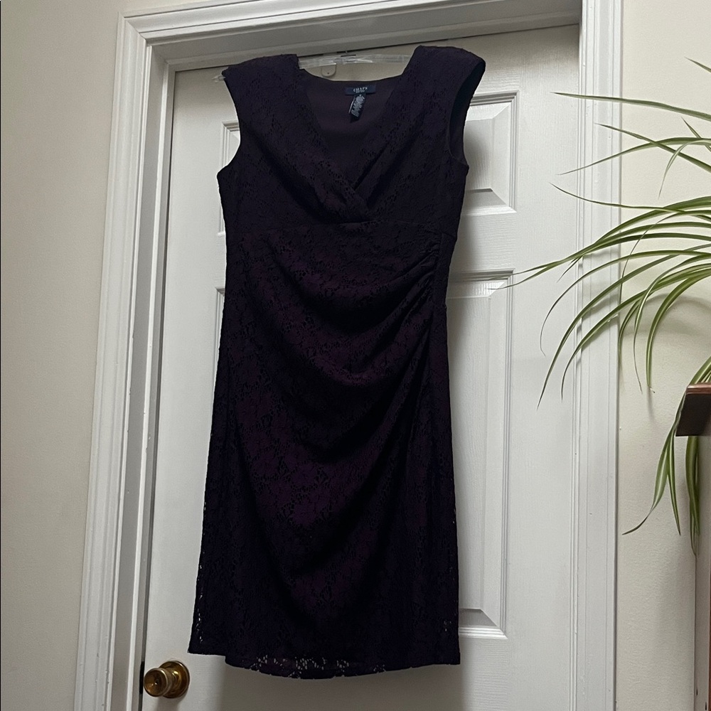 Chaps Deep Purple Midi Dress